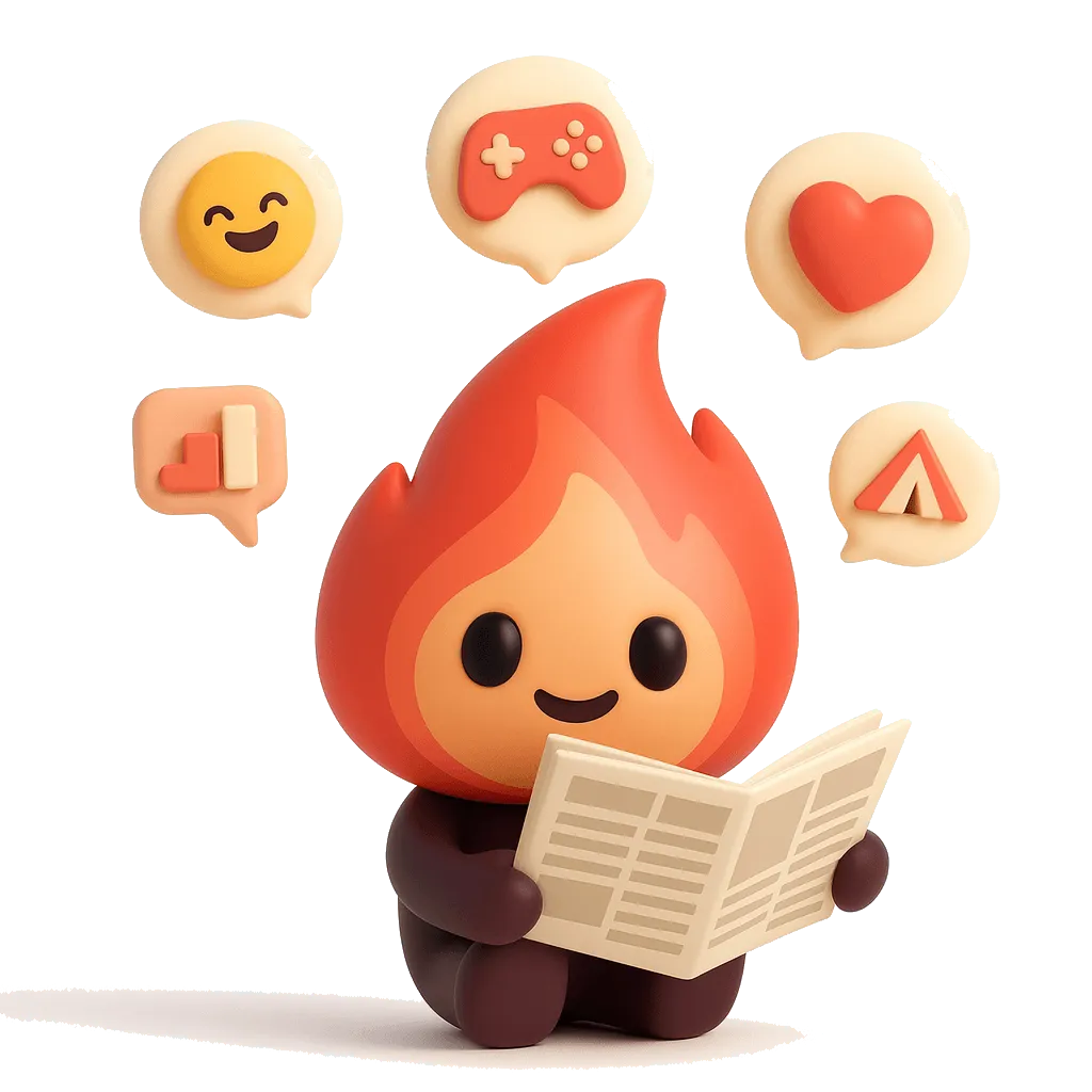 Grisu Studio mascot reading blog